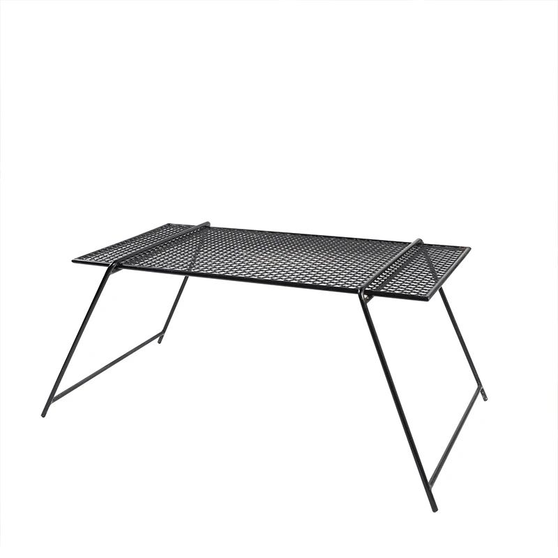 portable bbq camping picnic gridding easy folding metal outdoor table with oxford bag