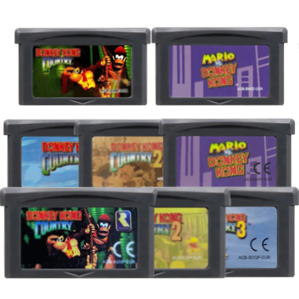 GBA Game Cartridge 32 Bit Video Game Console Card Donkey Kong Series Mario vs. Donkey Kong Country for GBA/SP/DS