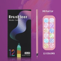 12 Color Metallic Colored Pencils Drawing Sketching Set Coloring Colour Pencils Brutfuner Profession Art Supplies For Artist