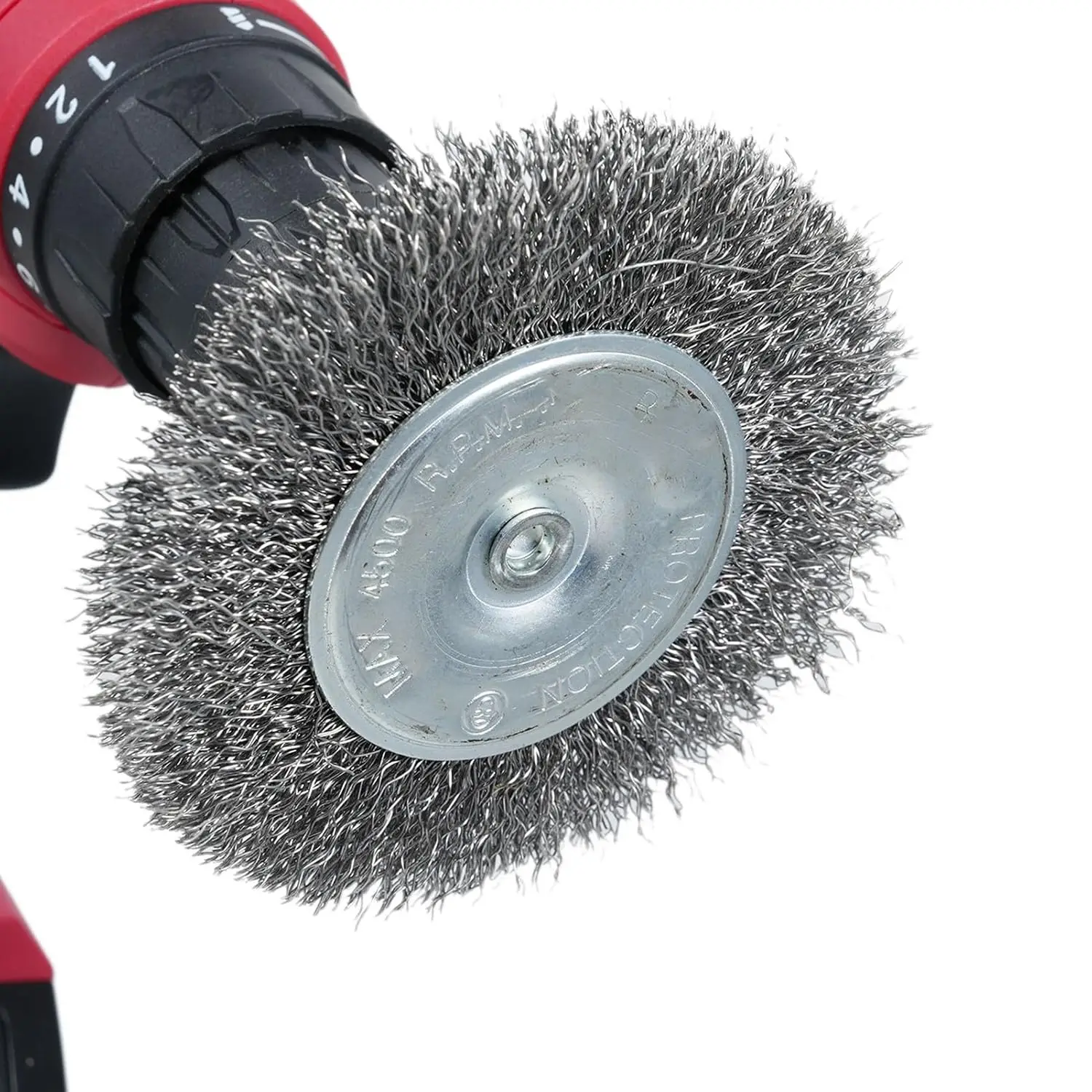 13 Pcs Wire Brush Set for Rusts Removal 0.012in Coarse Carbon Steel Crimping Wire Brush Kit with 1/4 Inch Hex Shank for Drill