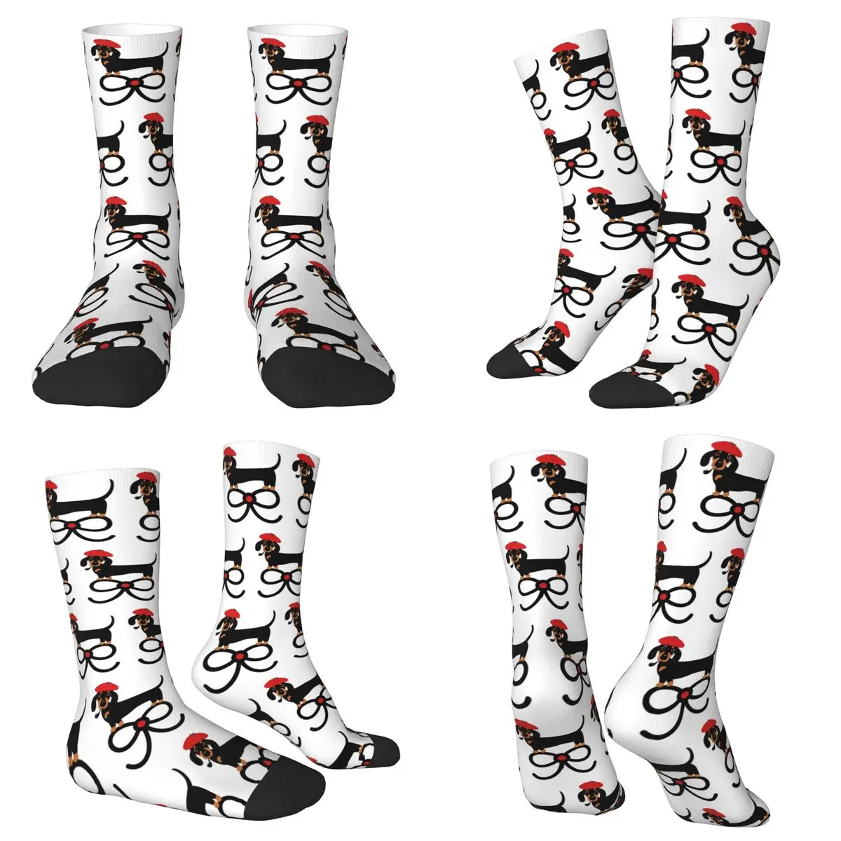 

Dachshund Dog Socks Harajuku Super Soft Stockings All Season Long Socks Accessories for Man's Woman's Birthday Present