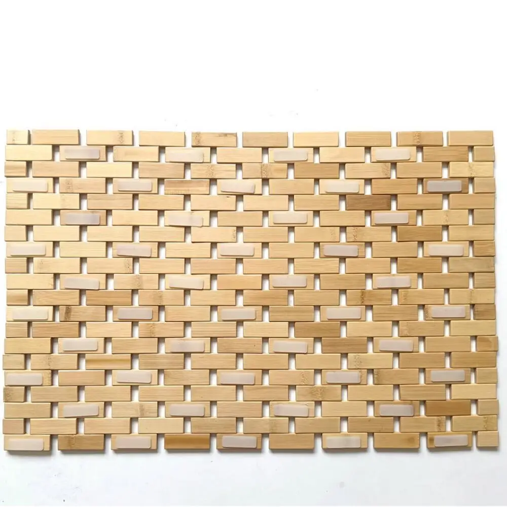 Bamboo Mats Hand Woven Bathroom Kitchen Flooring Waterproof Non Slip Bamboo Carpet Rug Entrance Mat Wholesale Price