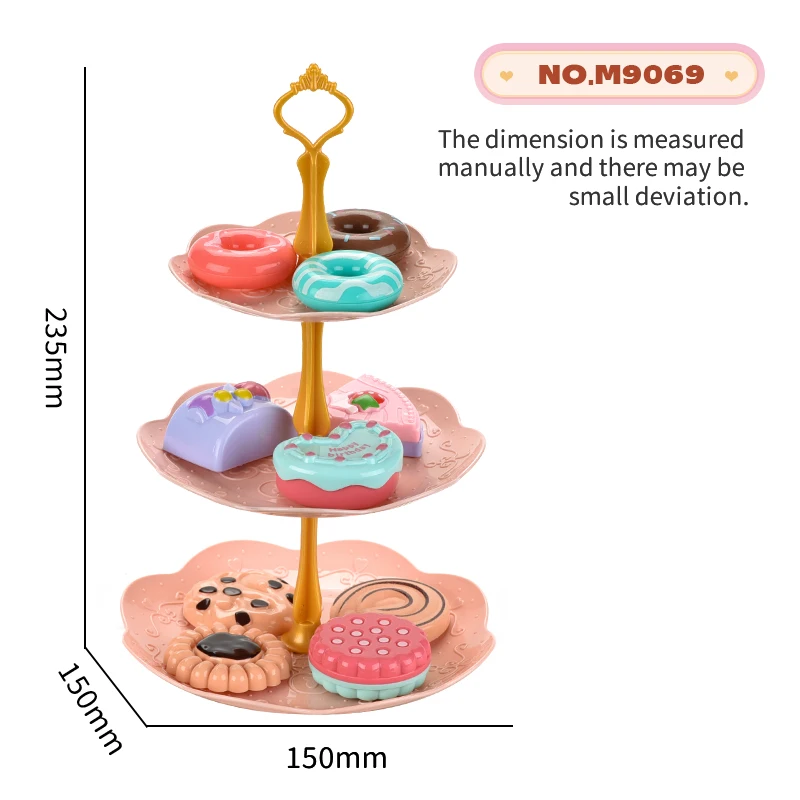 Service à thé de l'après-midi pour filles, avec sac à main et étui de transport, comprend des desserts et des gâteaux, parfait pour les 3 à 5 ans