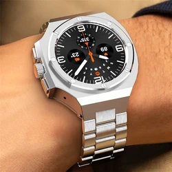 Luxury Modification Kit For Samsung Galaxy Watch Ultra 47mm Stainless Steel Metal Case Strap Mens Bracelet For Galaxy Ultra Band