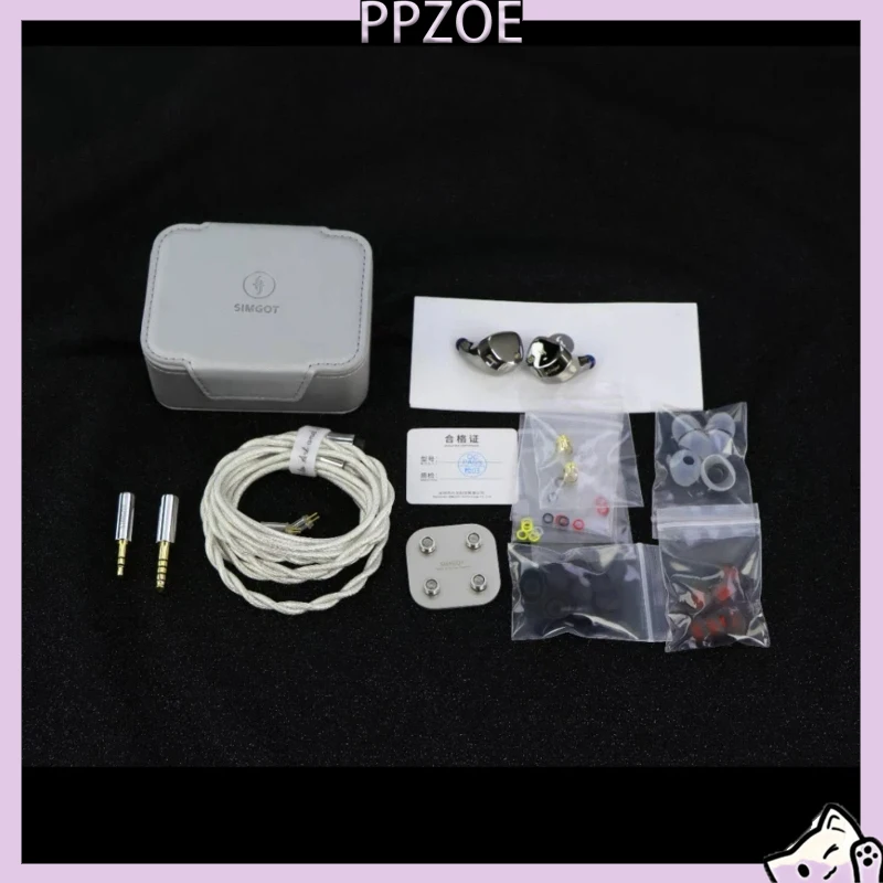 SIMGOT ET142 PZT IEM Earphone Wired Earbuds Large Aperture Dual-Symmetric Magnetic Planar Metal Housing Replaceable Sound Tube