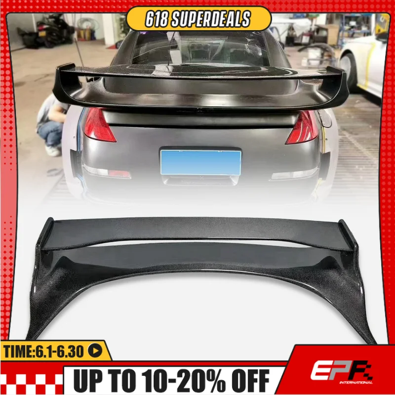 Para Nissan 350Z VS tipo alerón trasero Kit de modificación Exterior de carreras alerón de estilo de carrocería de coche accesorio Exterior de coche