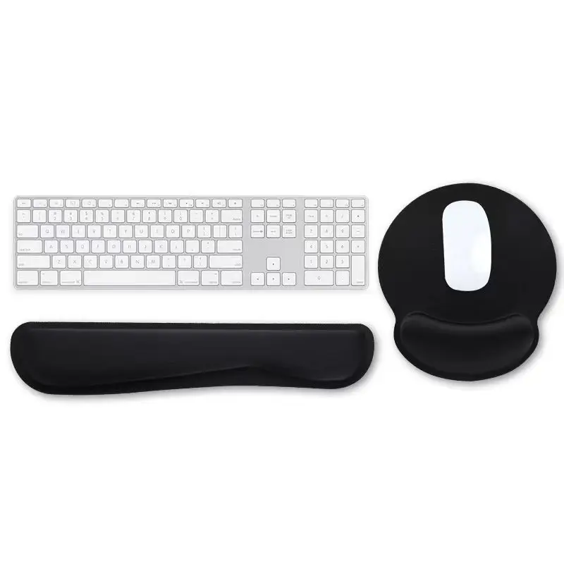 Computer Mouse Pad Wrist Support Memory Foam 3D Business Pure Black Rebound Keyboard Hand Rest Soft and Comfortable Hand Pillow