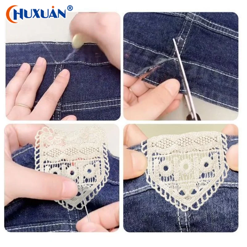 Q 5Pcs Cotton Jeans Waist Expander Adjustment Hollow Lacework Waist Expanders Maternity Garment Accessories