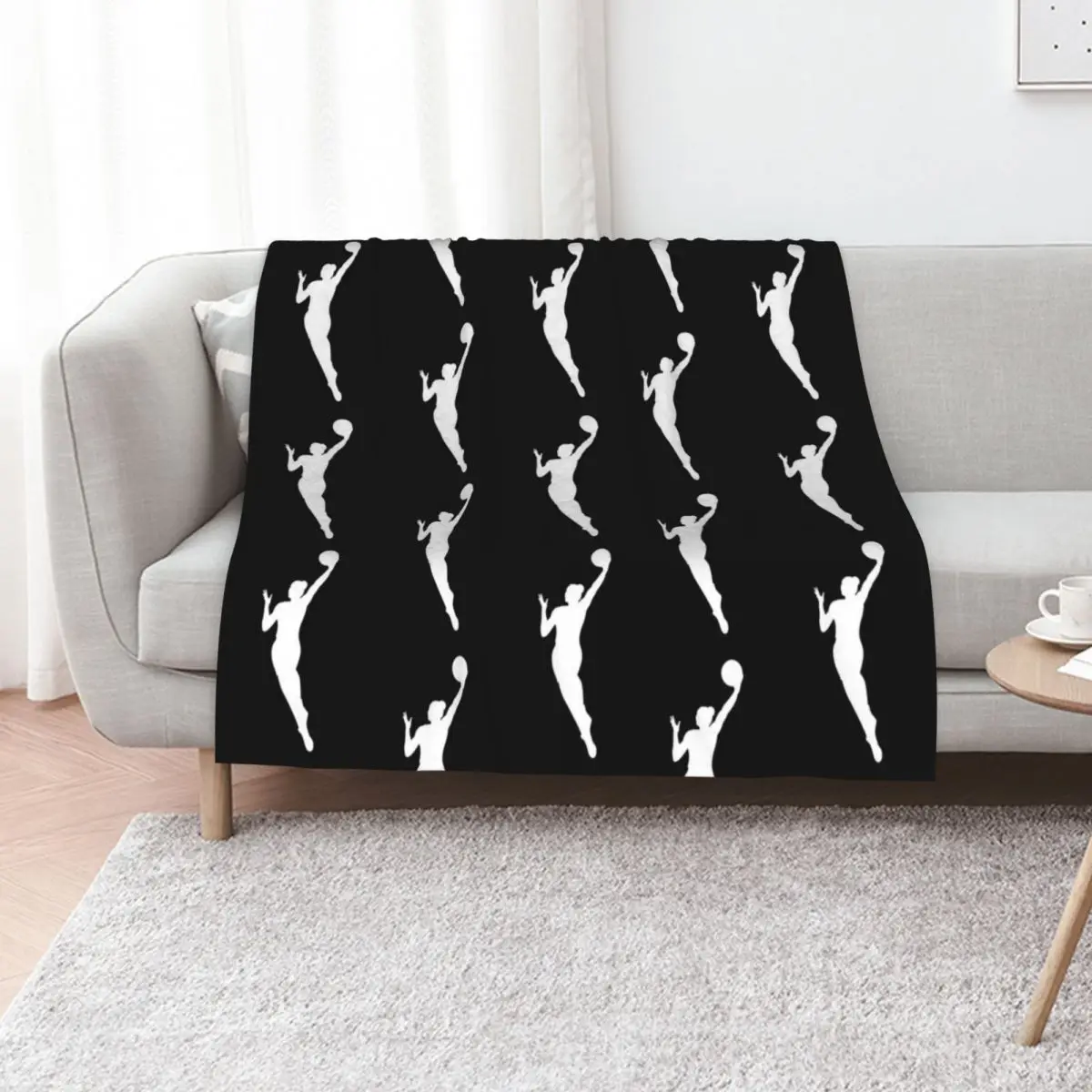 

WNBA Logo T-Shirt Throw Blanket Warm Throw Blanket Gift for Anniversary