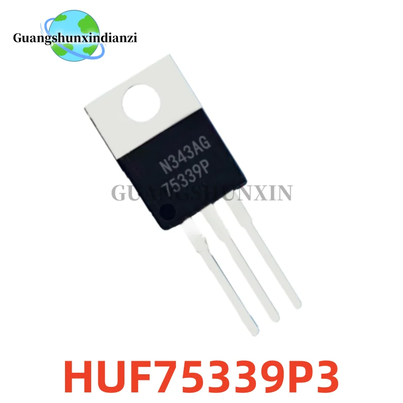10PCS 100% NEW 75339P HUF75339P3 TO-220 N-Channel 75A 55V MOSFET Best Quality In Stock