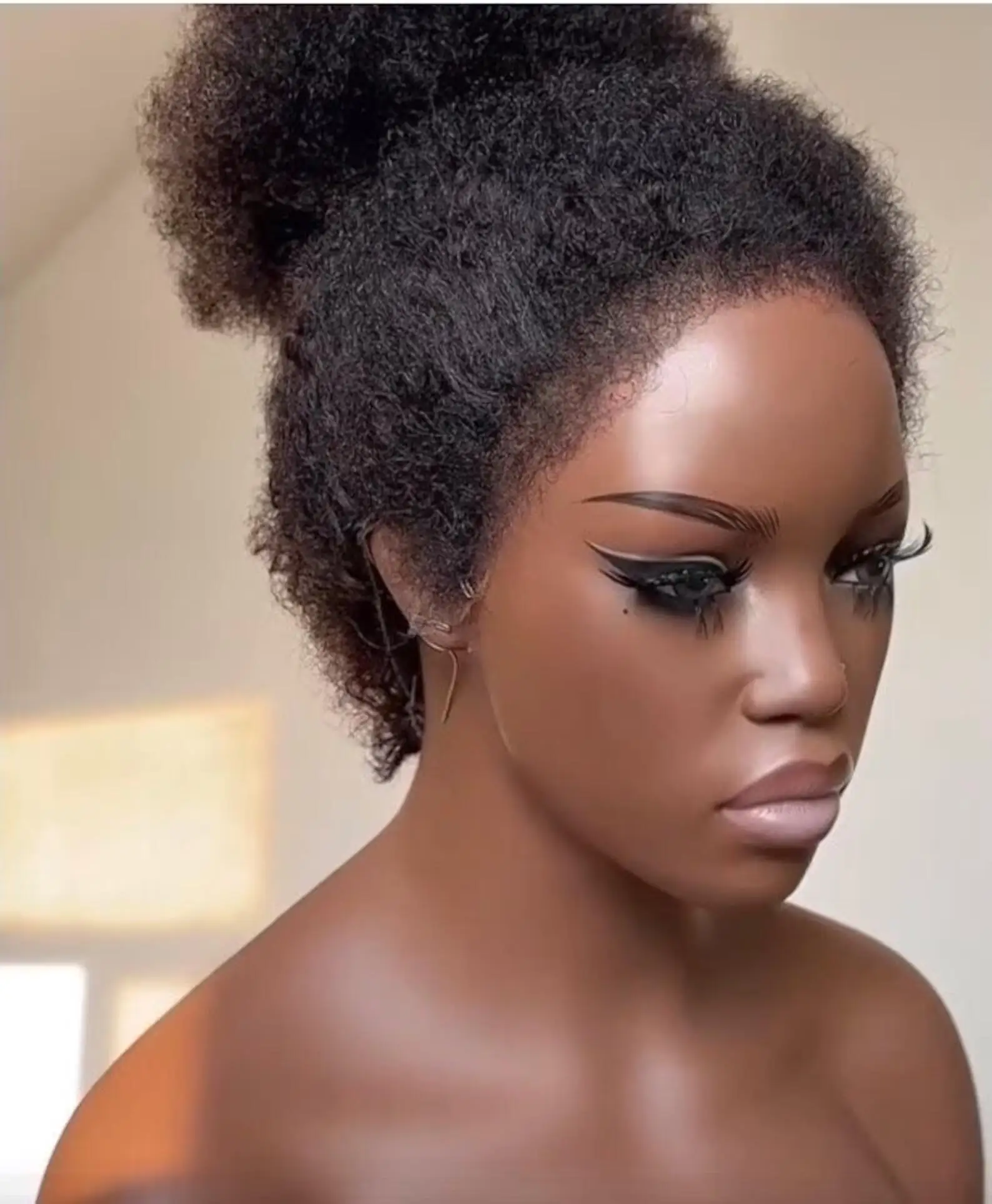 26 بوصة لينة طويلة غلويليس أسود طبيعي غريب مستقيم الدانتيل شعر مستعار أمامي للنساء مع شعر الطفل الاصطناعية قطعها يوميا #4