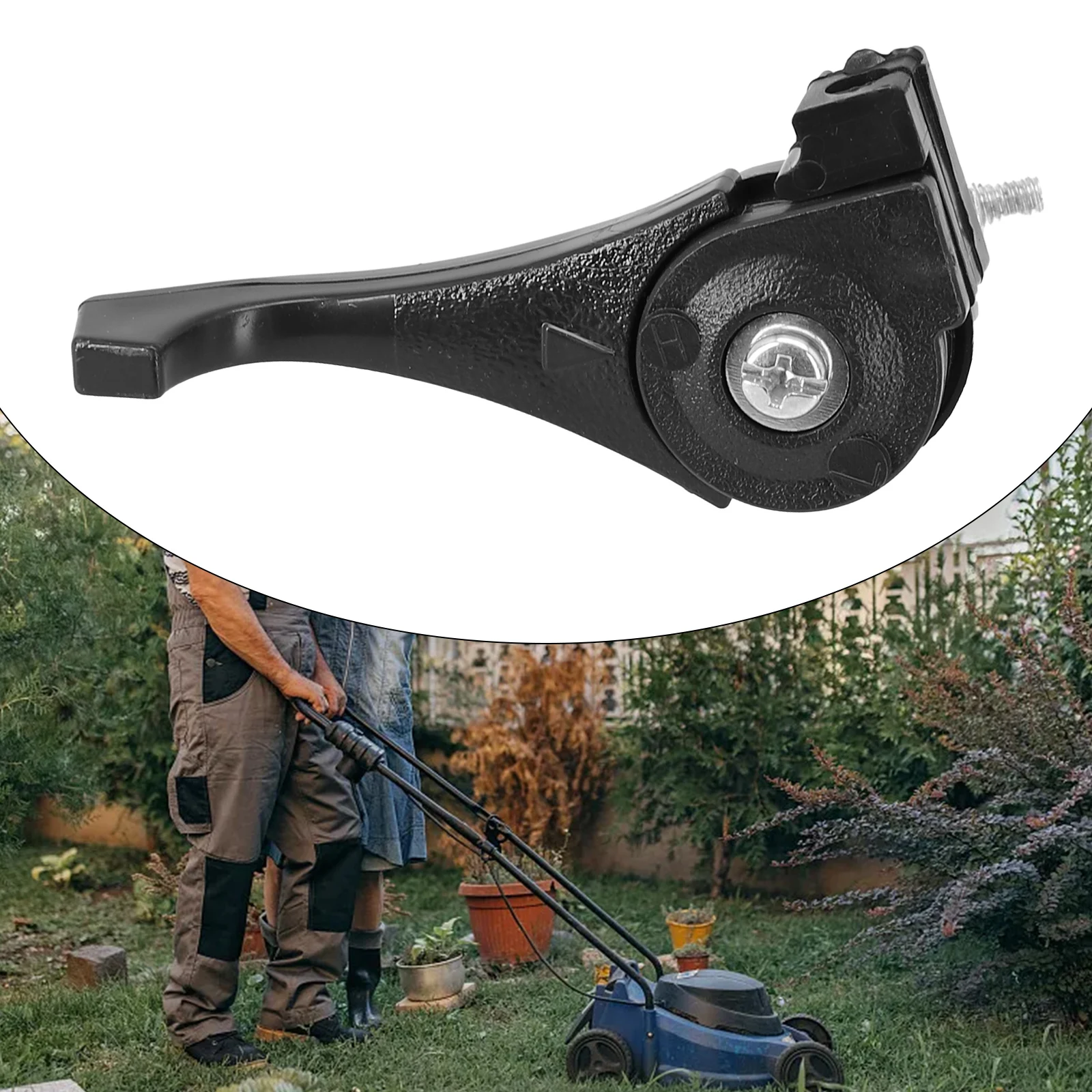 1 шт., рычаг дроссельной заслонки газонокосилки с винтом 3,54x2,36 дюйма, пластиковый рычаг дроссельной заслонки для руля 19 мм, садовые аксессуары для электропитания