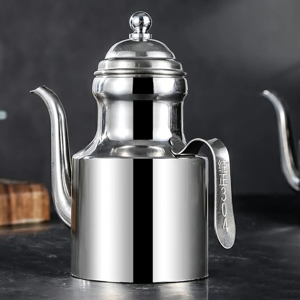 Home Oil Vinegar Dispenser Household Kitchen Silver Stainless 1pc Vinegar 310ML Dispenser Oil Olive Pot Pourer