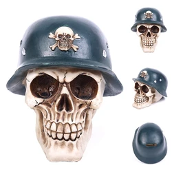 Resin Skull Head Statue Realistic Human Skull  Skeleton Head Halloween Skull Ornament Skull Piggy Bank for Home Decoration