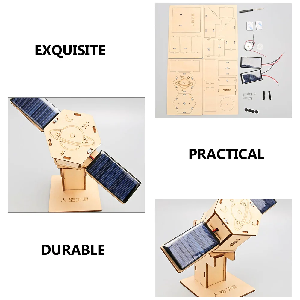 Solar Satellite Science Kits for Kids Age 8-12 Motor Experiment Projects Educational Building Toys Model