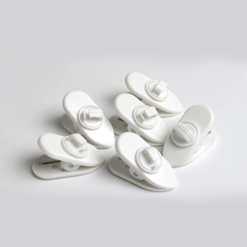 Cable de plástico para auriculares, Clip de solapa, abrazadera de Clip Lavalier, Clip para auriculares, accesorios para auriculares, calambres blancos