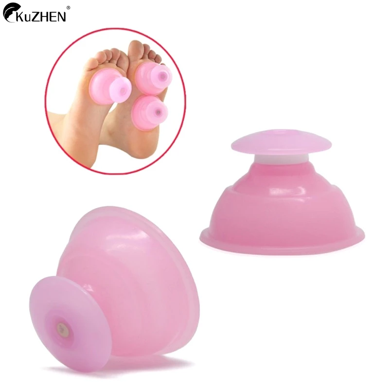 1Pc Vacuum Silicone Cup Body Massager Anti Cellulite Vacuum Cans Silicone Suction Cups Back Neck Body Massage Helper