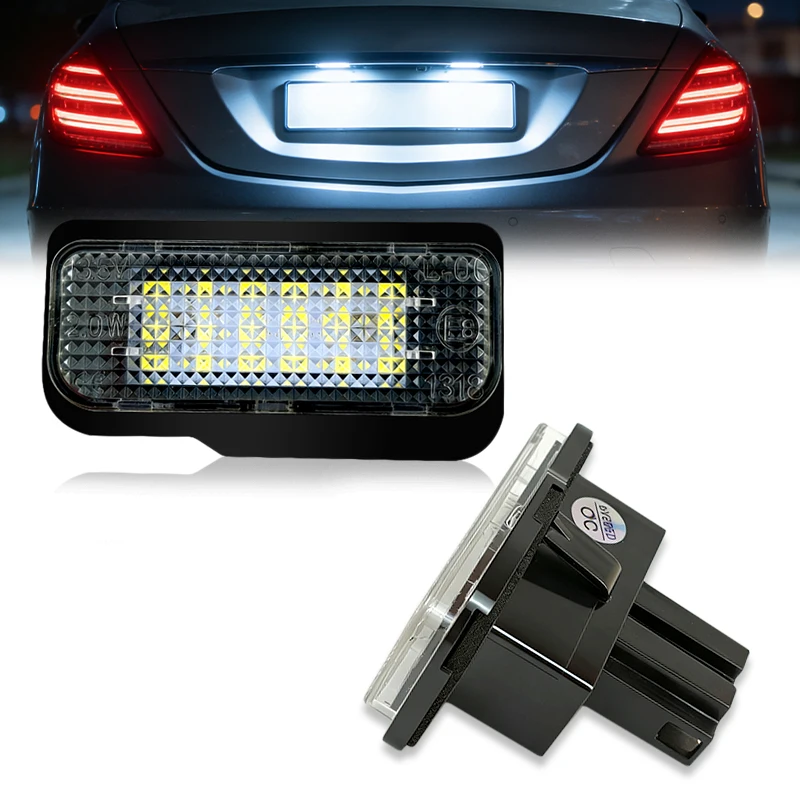 Luz LED de matrícula para Mercedes Benz Clase E W211 S211 Clase C S203 Clase CLS W219 Clase SLK R171 Canbus, 2 uds.