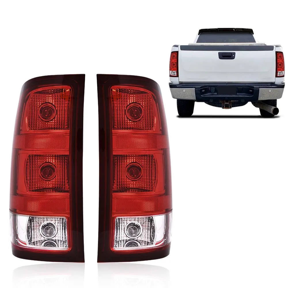 Gruppo luci posteriori con lampadine Rosso lato sinistro e destro compatibile con Gmc Sierra 1500 2500 3500Hd 2007-2013