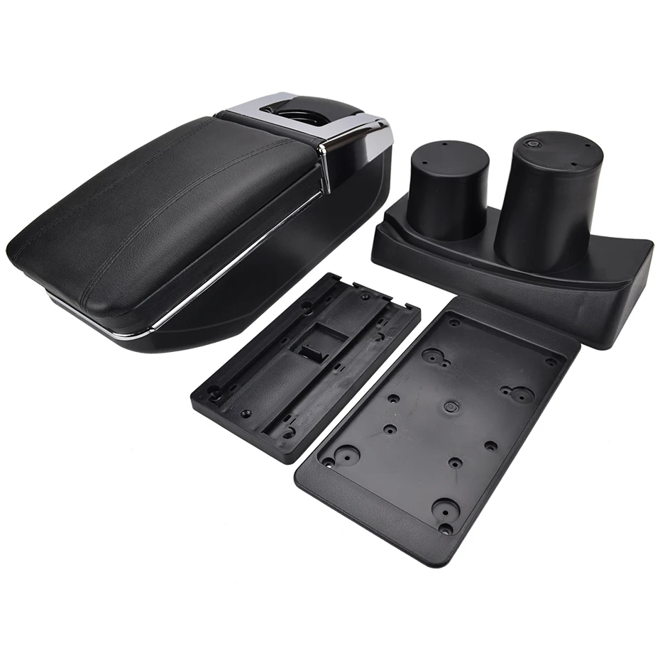 Leather Arm Rest Armrest Storage Box For Peugeot 301 Citroen C-Elysee 2012 2013 2014 2015 2016 2017 Car Styling Accessories