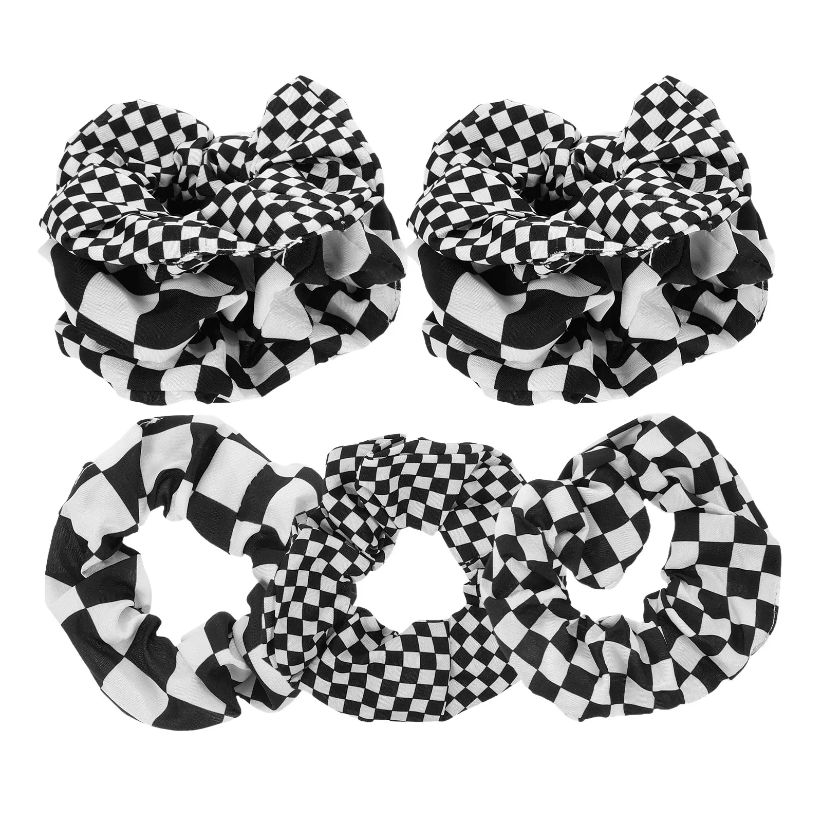 

Набор из 12 резинок для волос в клетку для женщин: черно-белые, мягкие, эластичные, для хвоста, милые аксессуары для волос