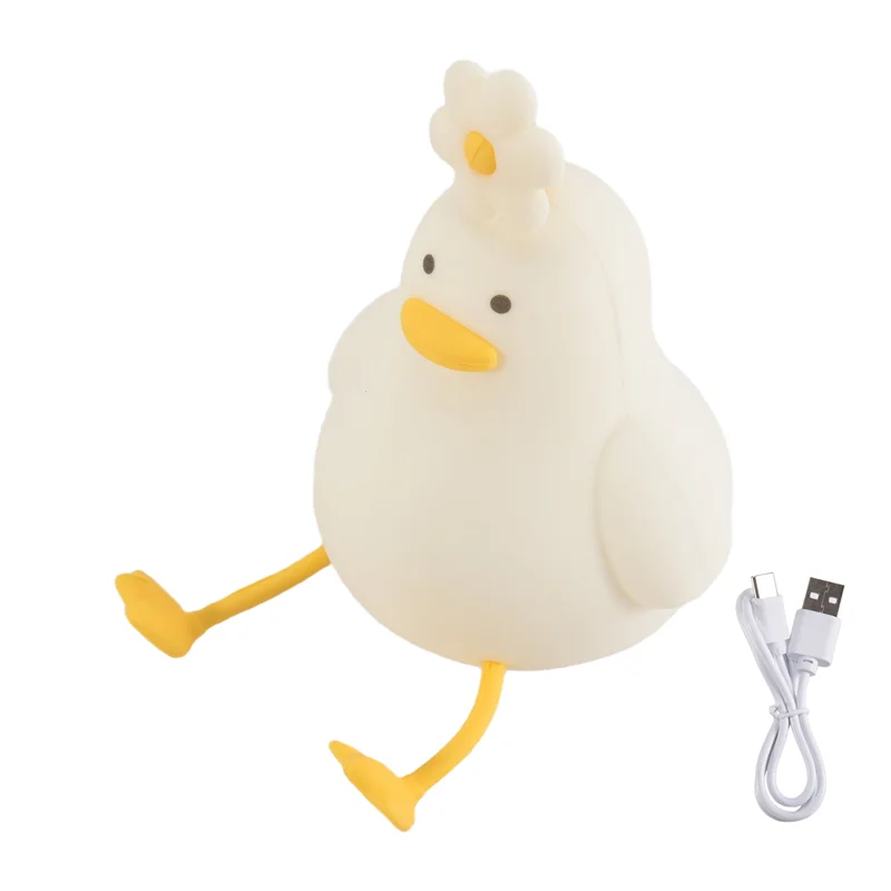 

A76K цветок утка ночник 1200 мАч перезаряжаемая милая лампа таймер ночник для гостиной