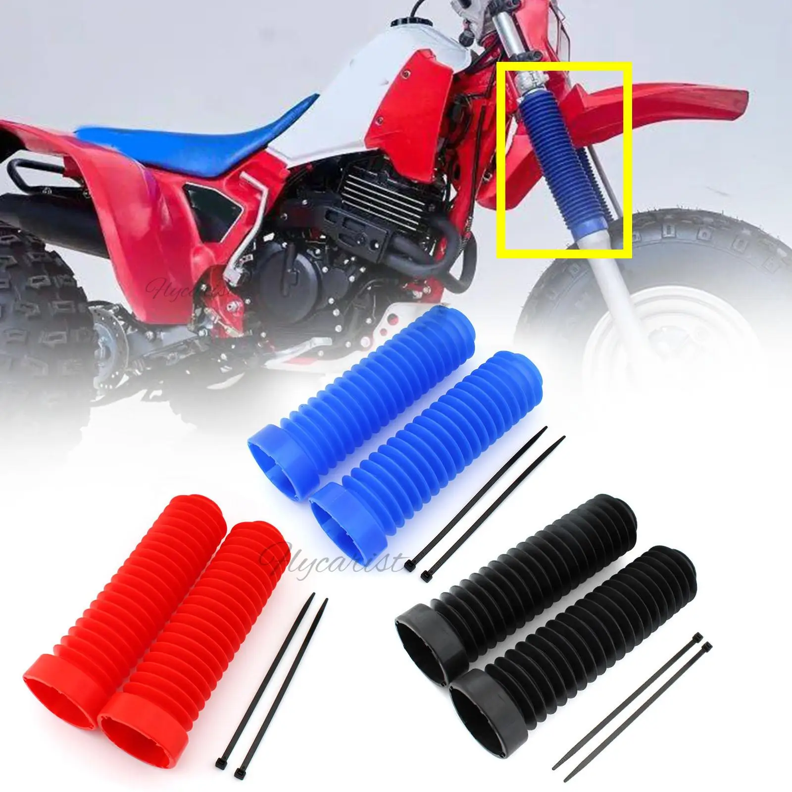 

1983-1986 fits Honda ATC 250R Motorcycle Front Fork Shock Boots Blue Motorcycle Pipe Set of 2