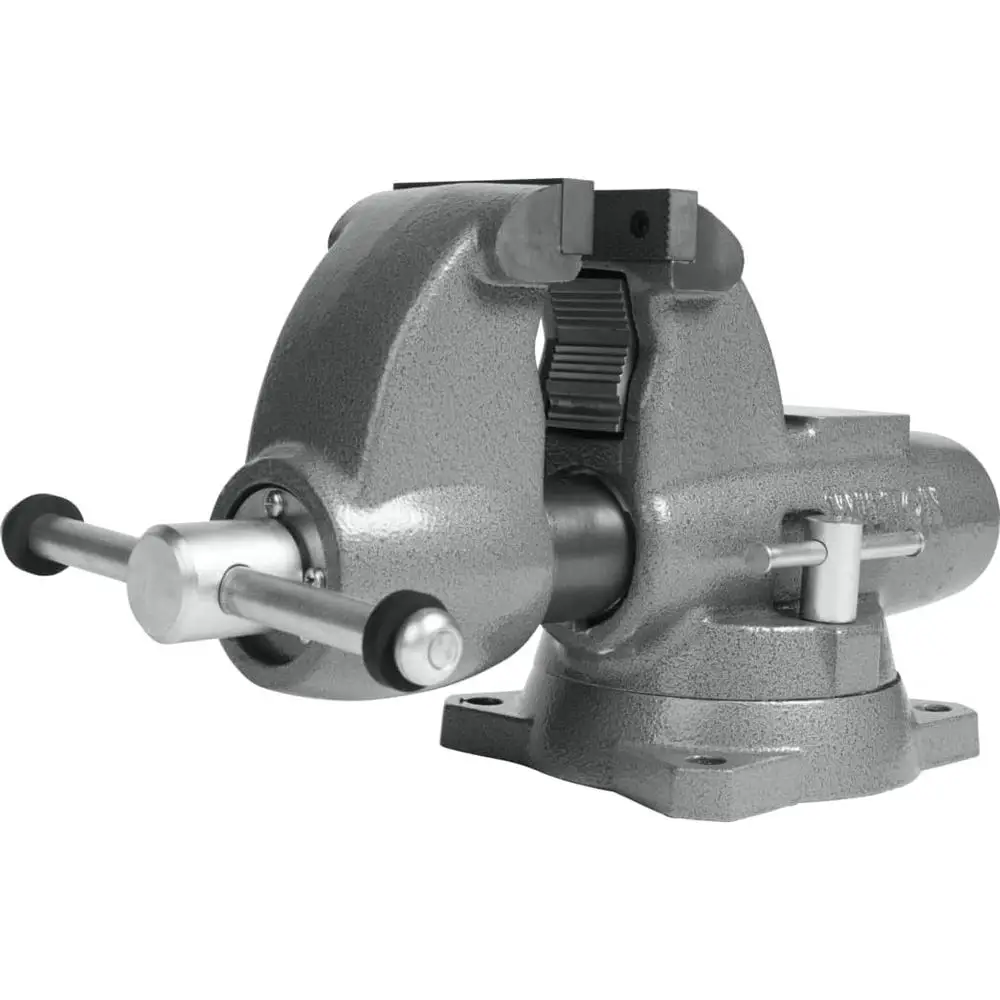 

Heavy Duty Pipe Bench Vise 3.5 Inch Jaw 5 Inch Max Opening Cast Iron Precision Slide Locking Base Anvil Replacement Inserts