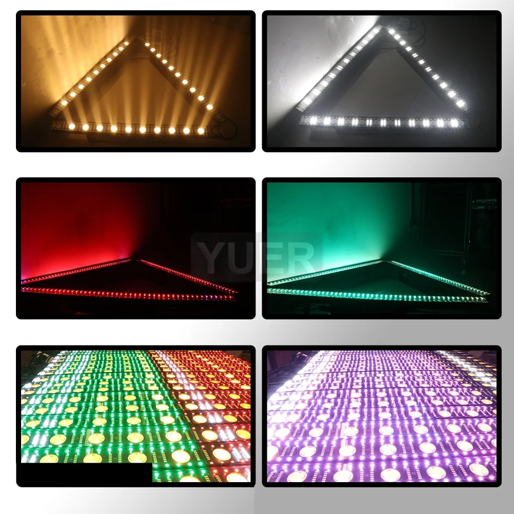 Yuer 12x5 واط RGBW LED الجدار واسه ضوء ديسكو DJ المرحلة في الهواء الطلق ستروب تأثير ضوء DMX512 ل نادي بار حفل زفاف ضوء الفيضانات