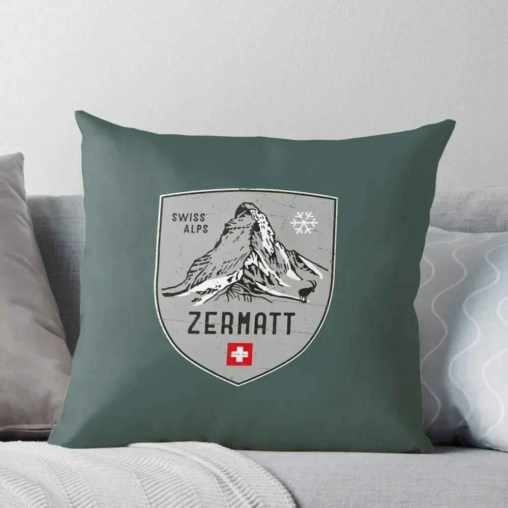 Zermatt Mountain Switzerland Emblem Throw Pillow autumn decoration Cushion Cover Set Pillow Cases pillow