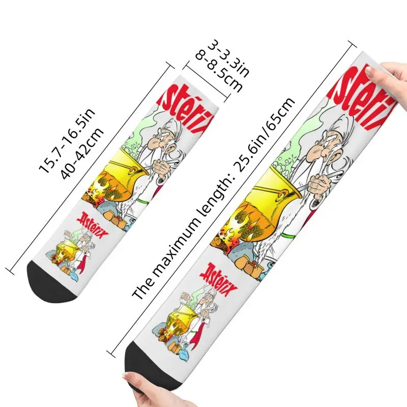 Asterix-Panoramix Meias Getafix para Homem e Mulher, Moda Quente, Culinária, Poção Mágica, Tripulação