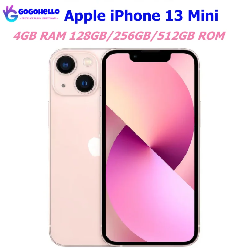 Apple-iPhone 13 Mini débloqué, 128 Go, 256 Go, 5G, 6.1 ", OLED, 12MP, Face ID, Celméthanol, Mobile, Matin 1, EpiCard, Original, Nouveau, 95%