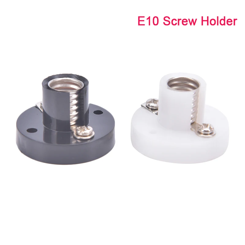 1PCS Lamp Holder E10 Screw Holder DIY Flat Lamp Bases Physics Electric Beads Testing Parts