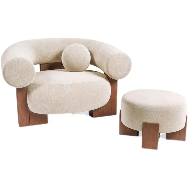 

Modern wood velvet padded bucket lounge chair with removable cover for living room and bedroom family hotel furniture
