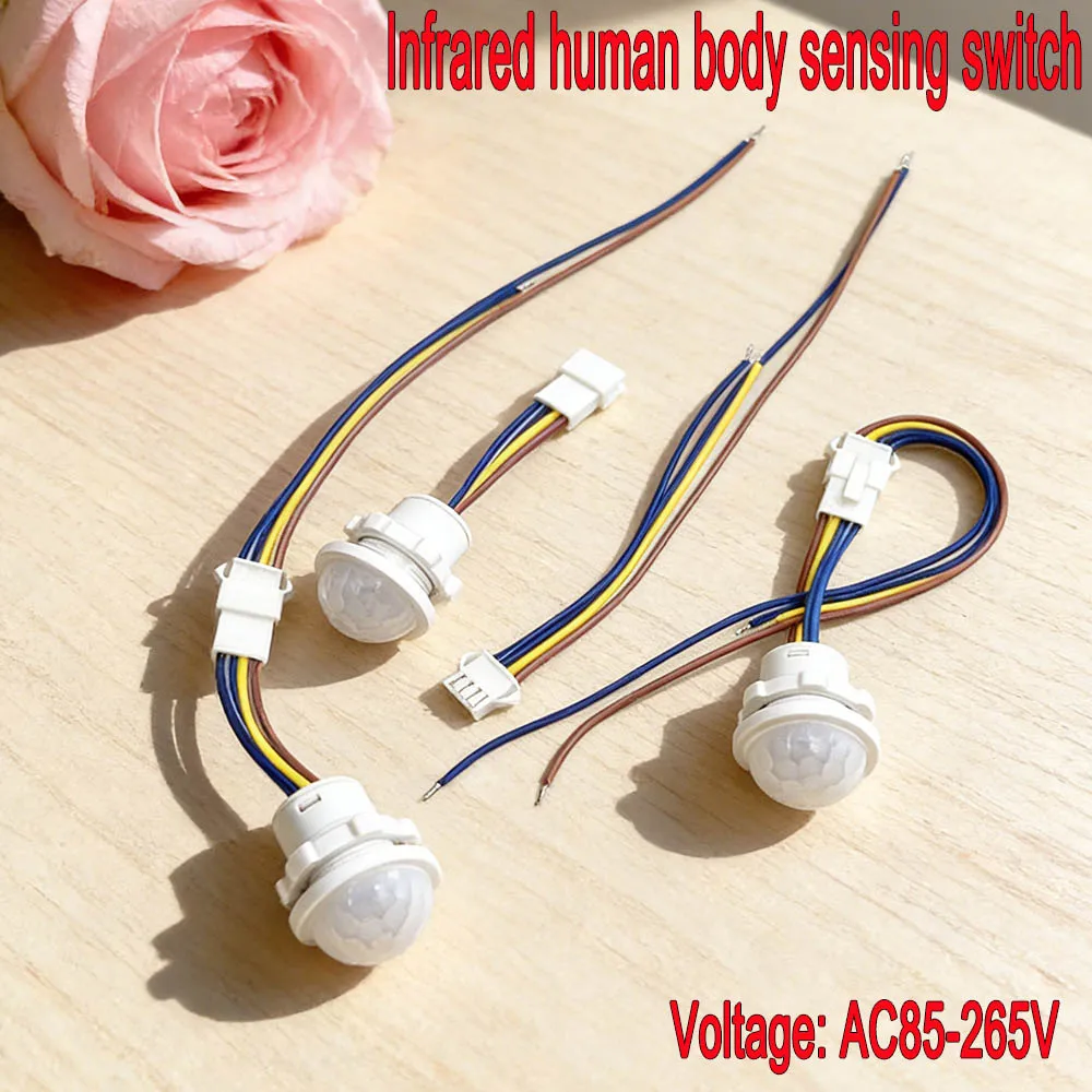 

1pcs PIR Motion Sensor Detector Smart Switch Home Indoor Outdoor Infrared Light AC85-265V Time Delay Mode Adjust Lighting Switch