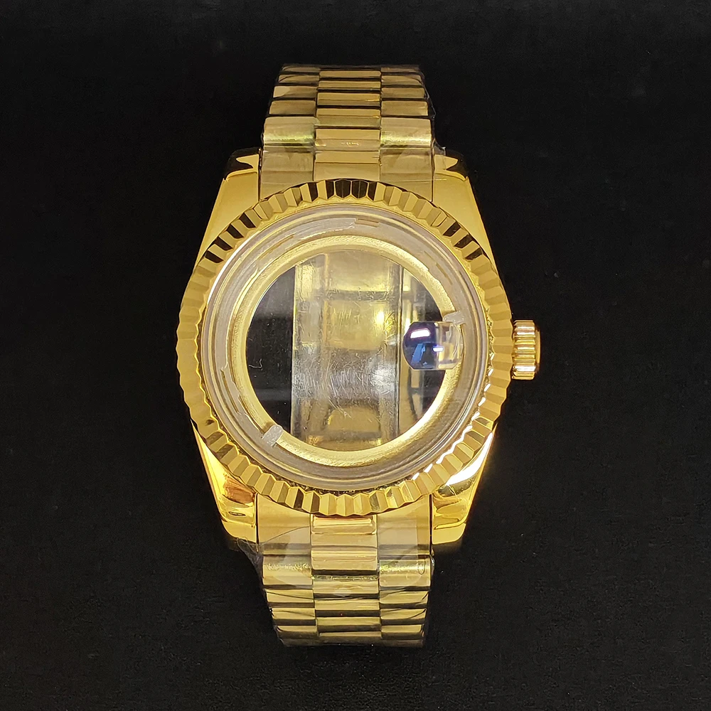 Miyota 8285 case stainless steel case custom logo dial sapphire glass suitable for 8285 movement watch accessories