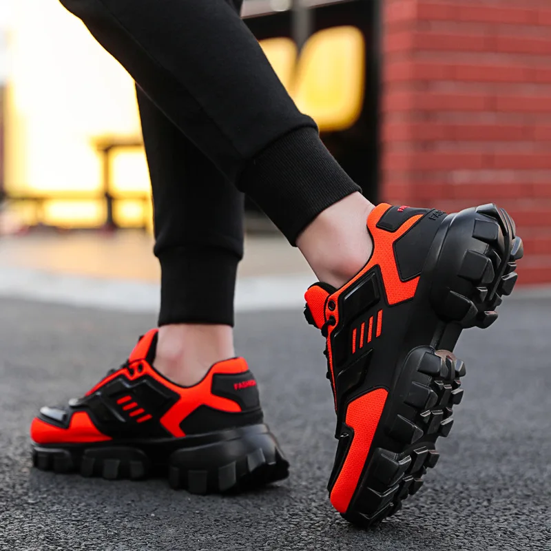 Plus Size Męskie modne trampki 2021 Styl Lekkie, oddychające męskie buty Casual Chunky Trainers Obuwie męskie