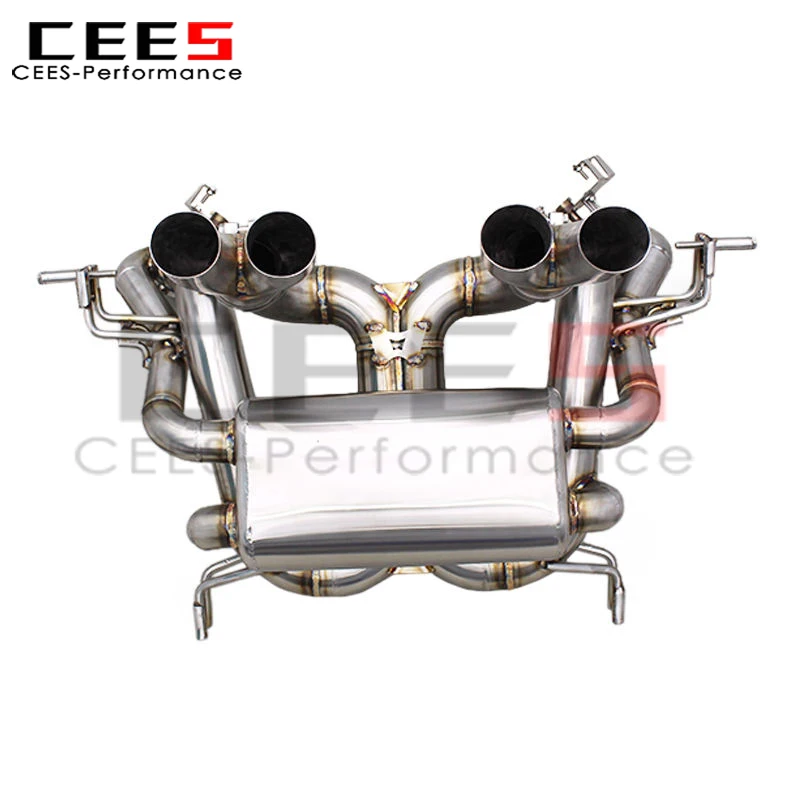 

Cees Задняя выхлопная система Catback для 2023-2025 Lamborghini Revuelto 6,5 л V12, глушитель выхлопной системы из нержавеющей стали с клапаном