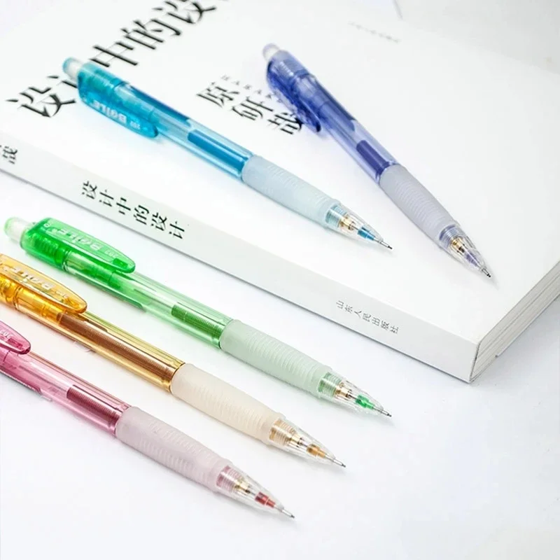 3pc/set Translucent Colorful Mechanical Pencil 0.5/0.7mm Lead School Writing Tool Art Painting Supplies Korean Kawaii Stationery