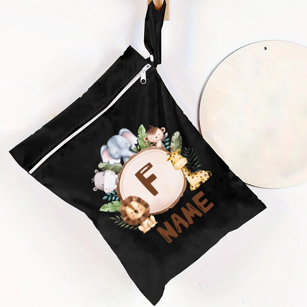 Personalized Waterproof Mini Wet Diaper Bag Reusable and Portable Single Pocket Dry Bag for Diapers