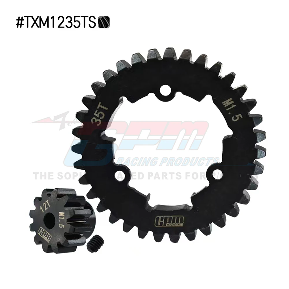 

TRAXXAS X MAXX 1/5 XRT 8S 1.5 MOD CARBON STEEL SPUR + PINION GEARS 35T 12T GPM