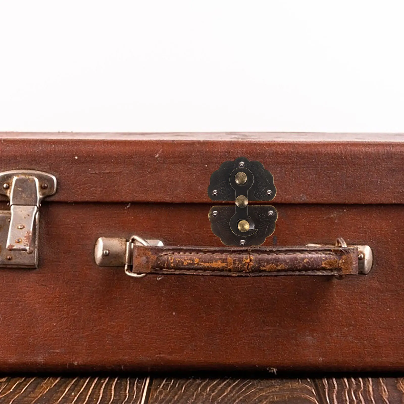 

5 Pcs Wooden Box Padlock Mini Decorative Hasp Buckles Hardware Retro Style Metal Dark Brown Latch Small Jewelry Boxes