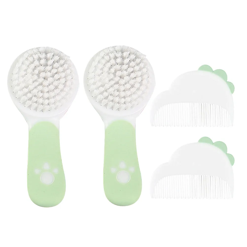 

2Set Baby Hairbrush and Comb Set Soft Bristles Gentle Hair Care for Newborn Toddlers Infant Grooming Daily Scalp Health Baby