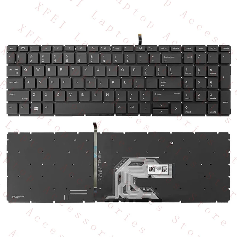 

F For HP 450 G6 455 455R G6 450 G7 455 G7 Backlit Keyboard HSN-Q16C/Q17C Keyboard