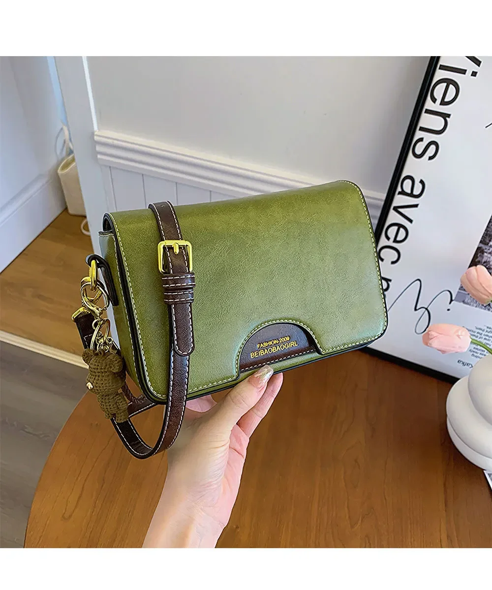 

Новая маленькая квадратная сумка, городская минималистичная маленькая сумка, женская сумка на одно плечо контрастного цвета, сумка через плечо, женская сумка