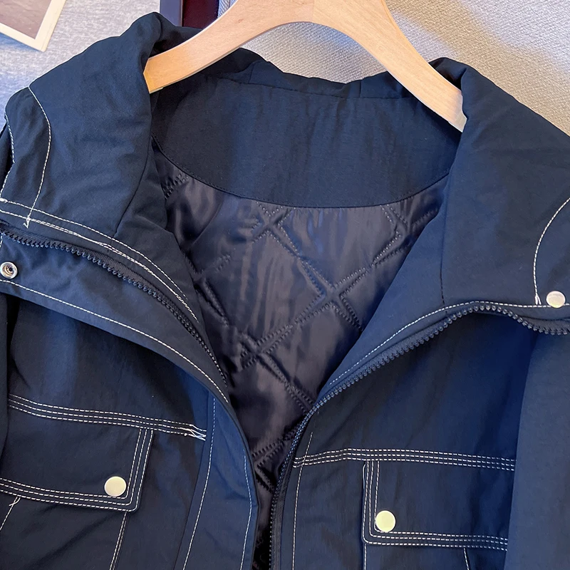 2025 New Fashionable Hooded Coat Autumn Winter Trendy Unisex Cotton Jackets Daily Casual Versatile Thickened Outerwear