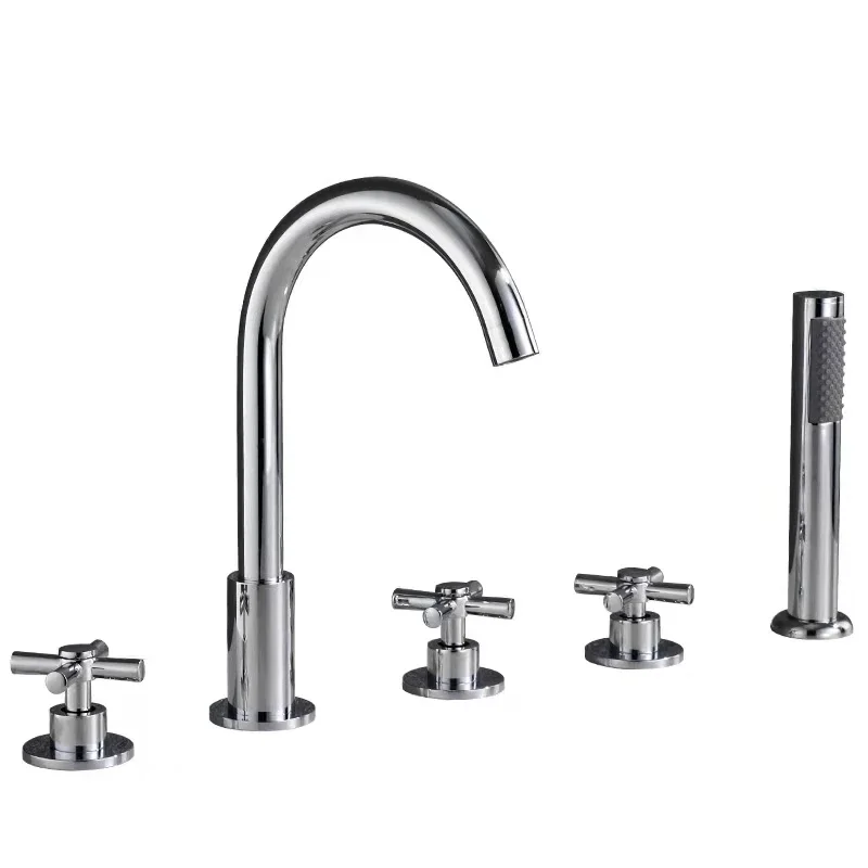 

5 Holes Waterfall Faucets Mixer Bathtub Faucet Set