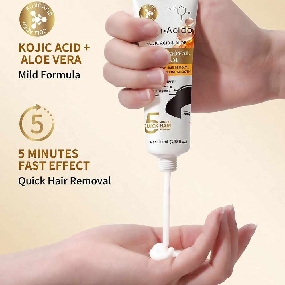 Full Body For Women Kojic Acid Aloe Vera Hair Removal Cream Gentle Non-Irritating No Black Marks Suitable For Armpits Legs