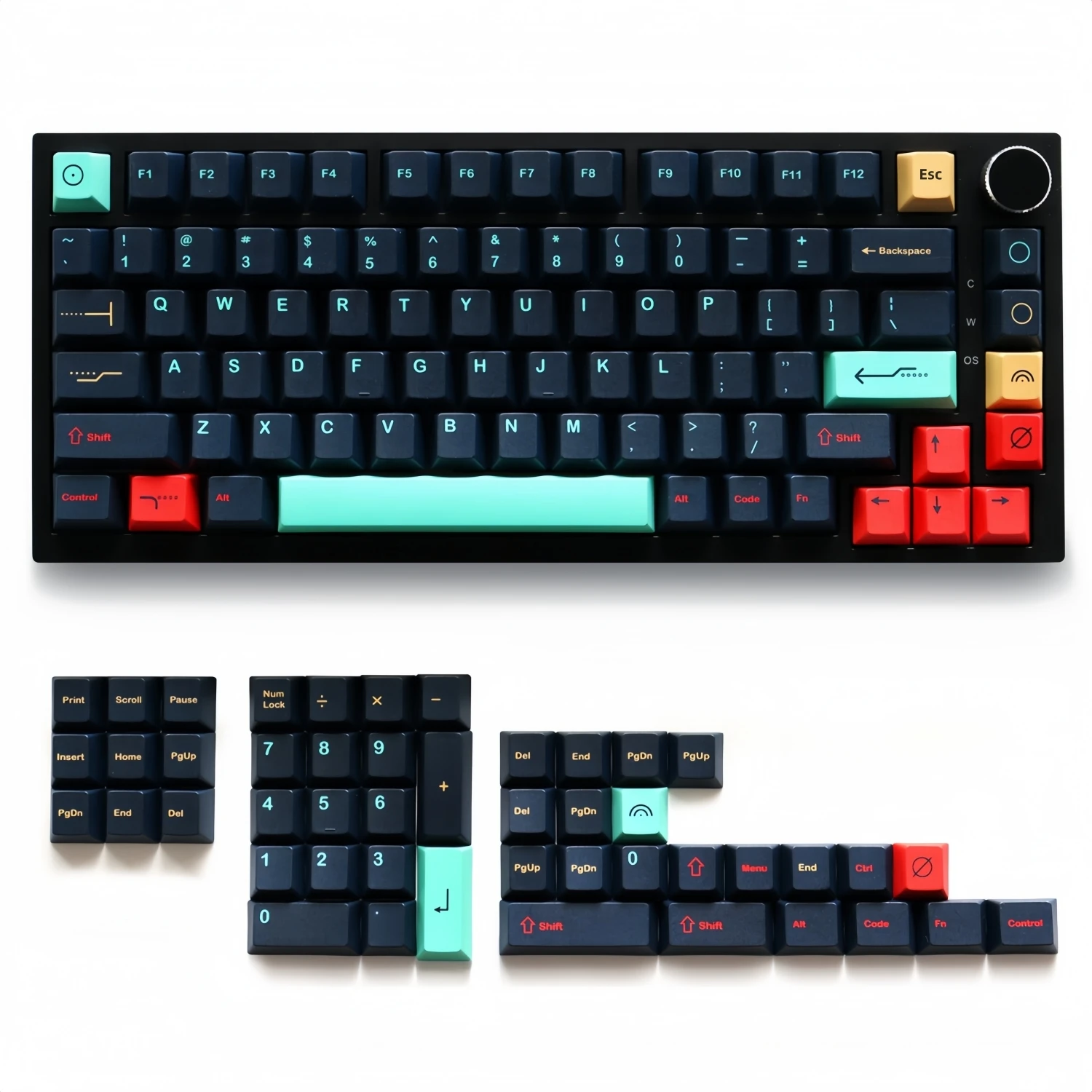Simple symbol design Metropolis Keycaps 129 Keys Cherry Profile Dye-Sub Key Caps for 61/87/104/108 Mx Switch Mechanical Keyboard view 5
