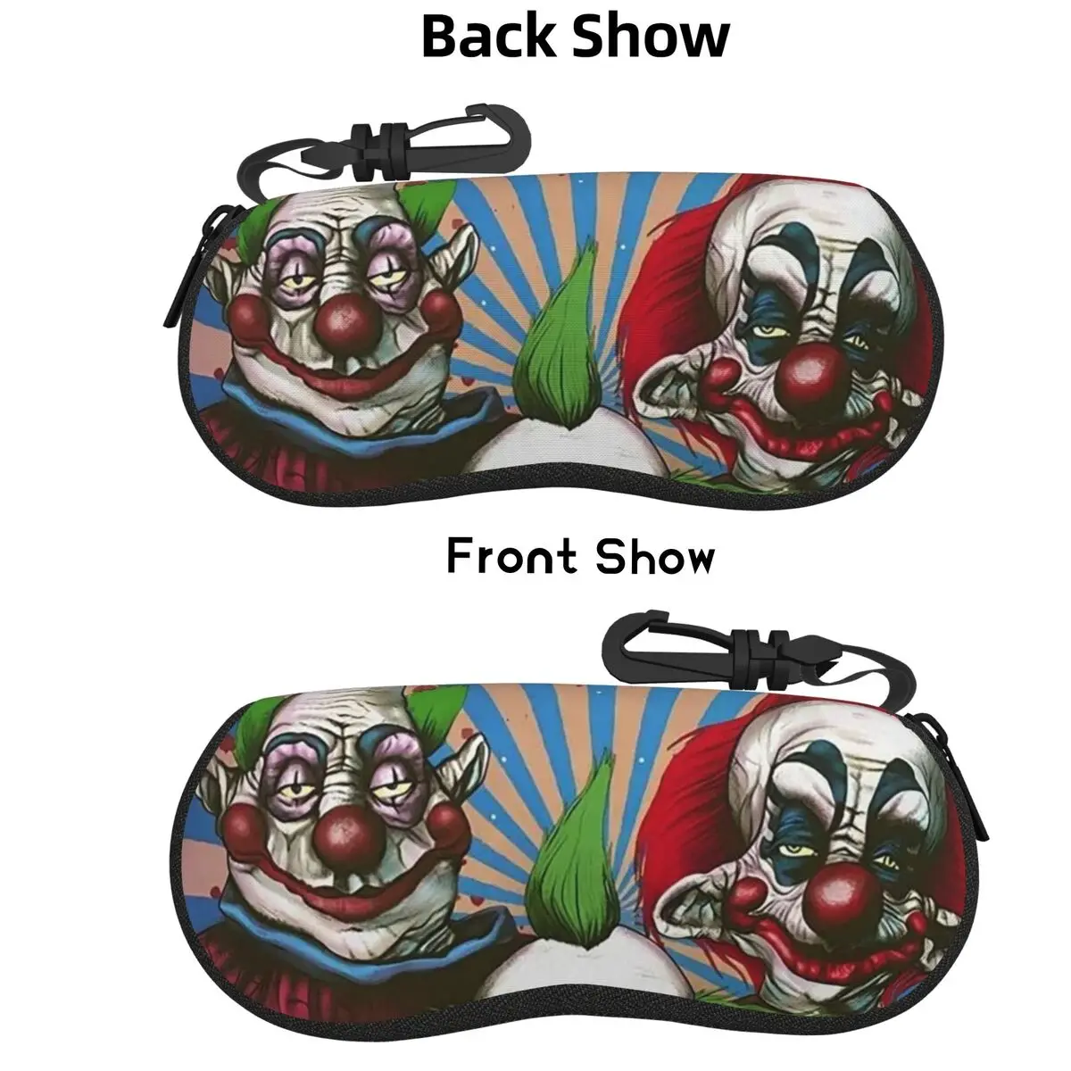 

Killer Klowns From Outer Space Film Shell Glasses Case Protective Sunglasses Box Women Men Soft Eyeglasses Bag Pouch
